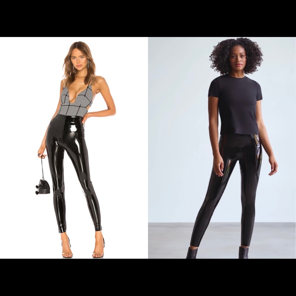 Commando Small Black Faux Patent Leather Legging